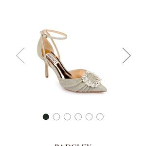 Bradgley Mischka Nisha Ankle Strap Stiletto / New w box / Platino . Rt $ 245